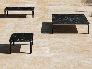 PUSH - Low porcelain stoneware garden side table by MY YOUR - view 2